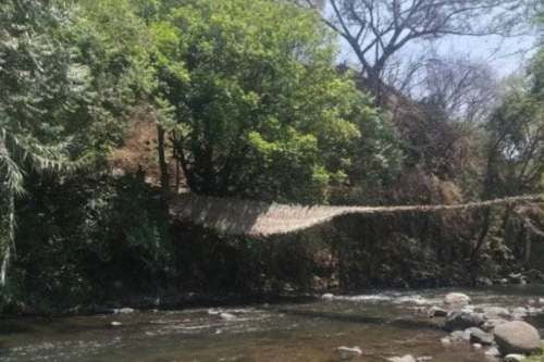 Cae puente colgante en El Platanar, Malinalco; hay 7 lesionados
